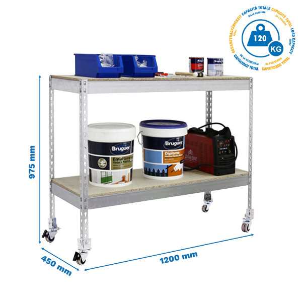 Estanteria 975x1200x450 ECOFORTE MOB. 1204/2 CHIPBOARD 900 GALVA/MAD marca SIMONRACK