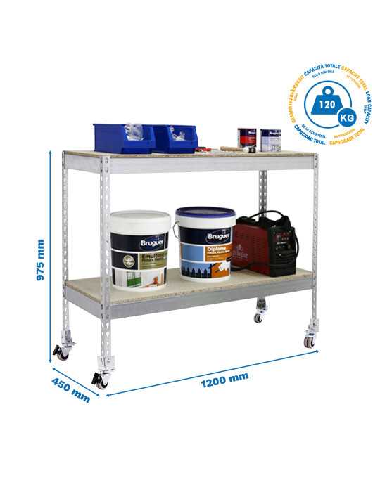 Estanteria 975x1200x450 ECOFORTE MOB. 1204/2 CHIPBOARD 900 GALVA/MAD marca SIMONRACK