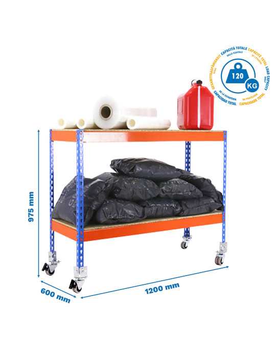 Estanteria 975x1200x600 ECOFORTE MOB. 1206/2 CHIPBOARD 900 AZ/NAR/MAD marca SIMONRACK