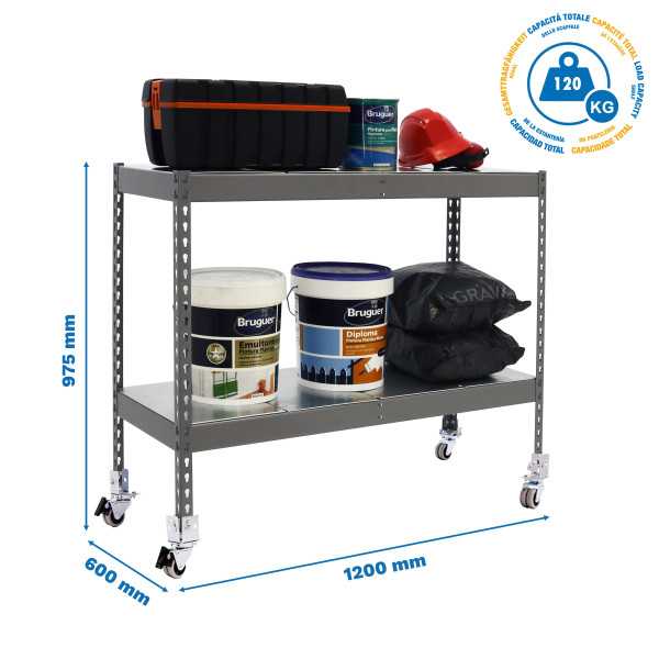 Estanteria 975x1200x600 ECOFORTE MOB. 1206/2 METAL 900 GRIS/GALVA marca SIMONRACK