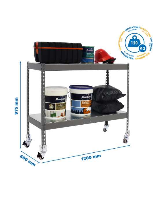 Estanteria 975x1200x600 ECOFORTE MOB. 1206/2 METAL 900 GRIS/GALVA marca SIMONRACK