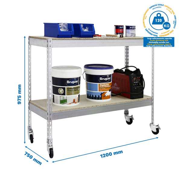 Estanteria 975x1200x750 ECOFORTE MOB. 1207/2 CHIPBOARD 900 GALVA/MAD marca SIMONRACK
