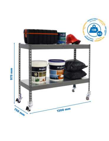Estanteria 975x1200x750 ECOFORTE MOB. 1207/2 METAL 900 GRIS/GALVA marca SIMONRACK