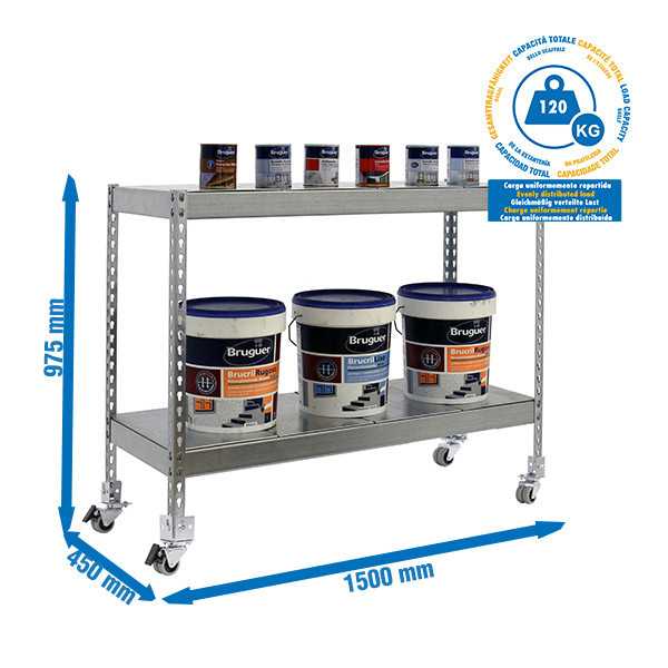 Estanteria 975x1500x450 ECOFORTE MOB. 1504/2 METAL 900 GALVA/GALVA marca SIMONRACK