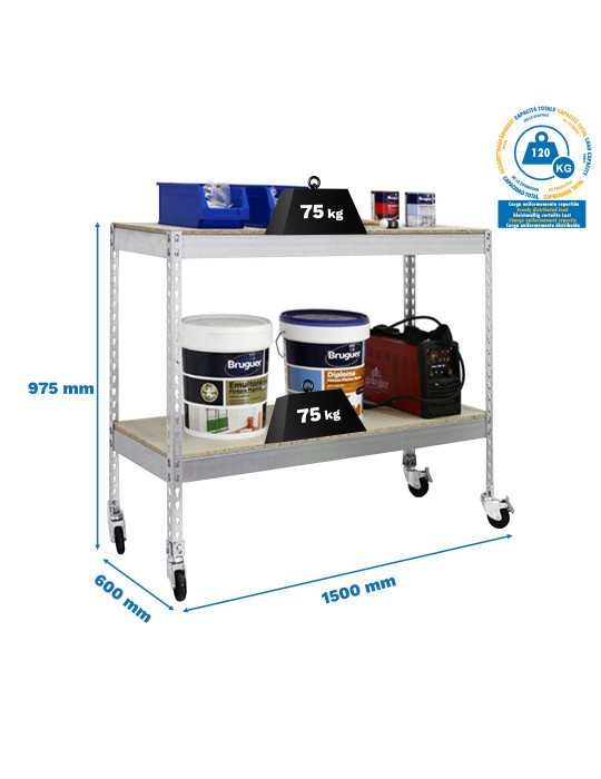 Estanteria 975x1500x600 ECOFORTE MOB. 1506/2 CHIPBOARD 900 GALVA/MAD marca SIMONRACK