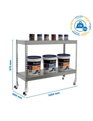Estanteria 975x1500x600 ECOFORTE MOB. 1506/2 METAL 900 GALVA/GALVA marca SIMONRACK
