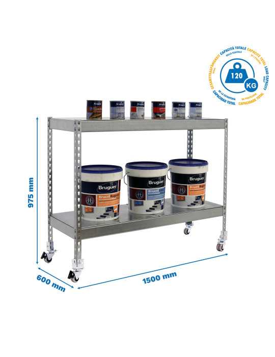 Estanteria 975x1500x600 ECOFORTE MOB. 1506/2 METAL 900 GALVA/GALVA marca SIMONRACK