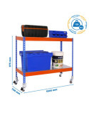 Estanteria 975x1500x750 ECOFORTE MOB. 1507/2 METAL 900 AZ/NAR/GAL marca SIMONRACK