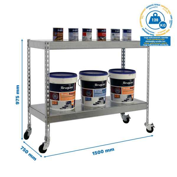 Estanteria 975x1500x750 ECOFORTE MOB. 1507/2 METAL 900 GALVA/GALVA marca SIMONRACK