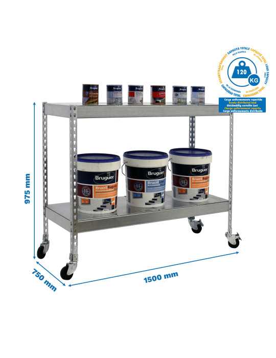 Estanteria 975x1500x750 ECOFORTE MOB. 1507/2 METAL 900 GALVA/GALVA marca SIMONRACK