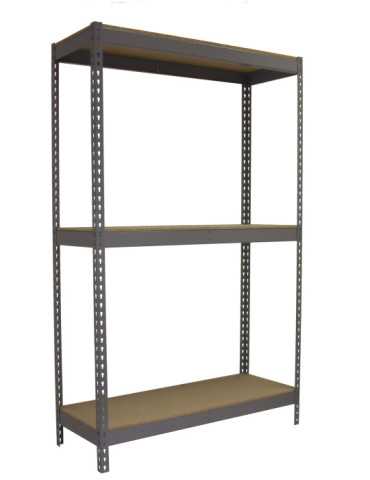 Estanteria 1500x1200x450 ECOFORTE 1204/3 CHIPBOARD 1500 GRIS/MADERA marca SIMONRACK 2