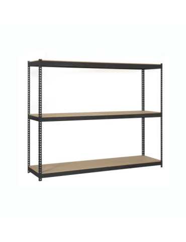 Estanteria 2000x1200x450 ECOFORTE 1204/3 CHIPBOARD ANTRACITA/MADERA marca SIMONRACK 2