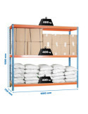 Estanteria 1500x1500x750 ECOFORTE 1507/3 CHIPBOARD 1500 AZ/NAR/MAD marca SIMONRACK