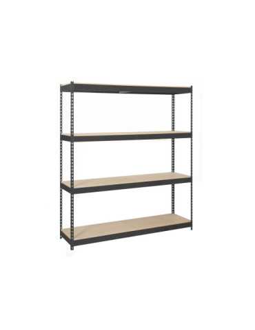 Estanteria 2000x1200x600 ECOFORTE 1206/4 CHIPBOARD ANTRACITA/MADERA marca SIMONRACK 2