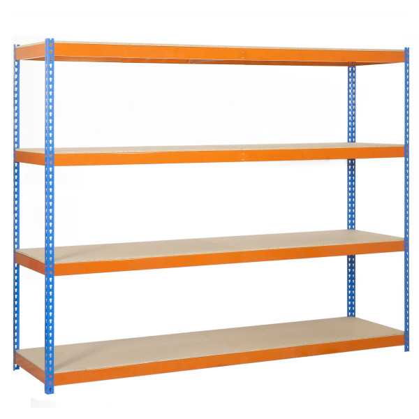 Estanteria 2000x1200x600 ECOFORTE 1206/4 CHIPBOARD AZUL/NARANJA/MADERA marca SIMONRACK