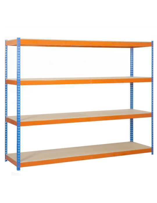 Estanteria 2000x1200x600 ECOFORTE 1206/4 CHIPBOARD AZUL/NARANJA/MADERA marca SIMONRACK