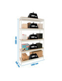 Estanteria 2000x1000x600 BRICOFORTE 1006/5 CHIPBOARD BLANCO/MADERA marca SIMONRACK