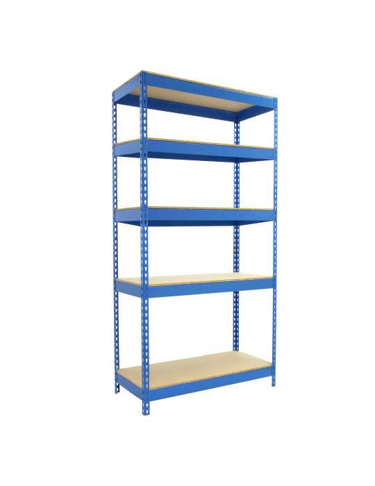Estanteria 2000x1200x450 BRICOFORTE 1204/5 CHIPBOARD AZUL/MADERA marca SIMONRACK