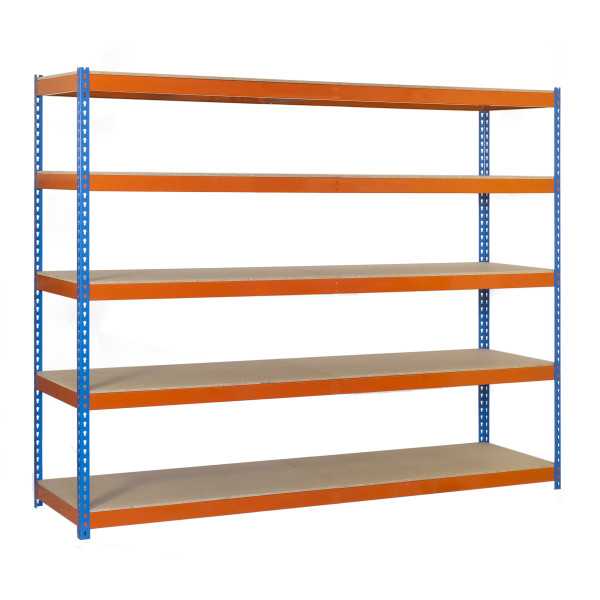 Estanteria 2000x1800x450 ECOFORTE 1804/5 CHIPBOARD AZUL/NARANJA/MADERA marca SIMONRACK