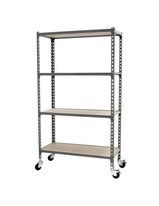 Estanteria 1575x800x400 MADERCLICK MOBILE MINI 4/400 1500 GRIS/MADERA marca SIMONRACK