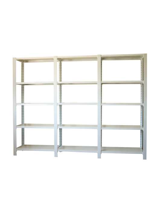Estanteria 2100x2700x300 PACK OFFICLICK 5/300 METAL I+A+A BLANCO/BLANCO marca SIMONRACK