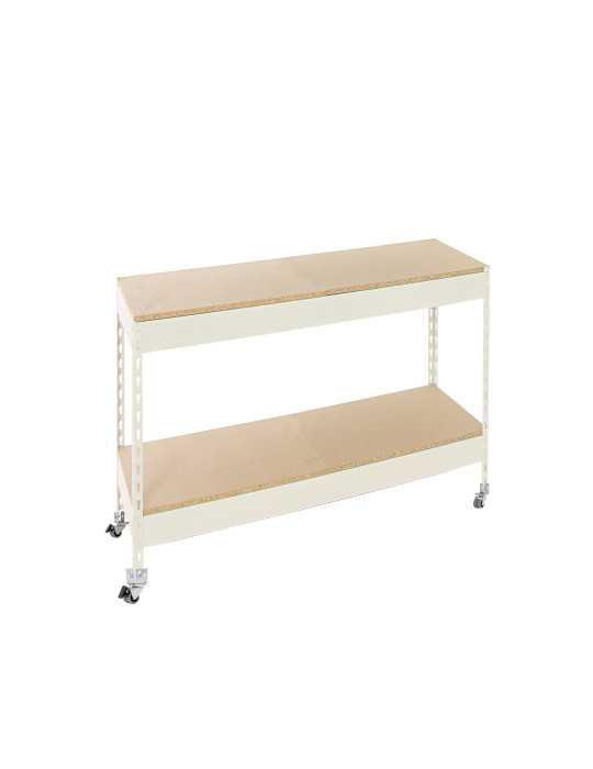 Estanteria 975x1200x750 ECOFORTE MOB. 1207/2 CHIPBOARD 900 BLANCO/MADERA marca SIMONRACK