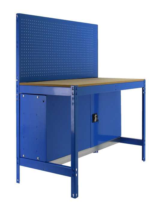 Banco trabajo 1445x910x610 SIMONWORK BT2 CABINET 900 AZUL/MADERA marca SIMONRACK