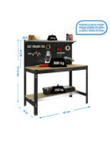 Banco trabajo 1445x1510x610 SIMONWORK BT3 1500 ANTRACITA/MADERA marca SIMONRACK
