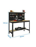 Banco trabajo 1445x910x610 SIMONWORK BT3 900 ANTRACITA/MADERA marca SIMONRACK