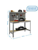 Banco trabajo 1445x1210x610 SIMONWORK BT3 1200 GRIS/MADERA marca SIMONRACK