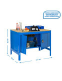 Banco trabajo 842x1210x760 SIMONWORK BT0 CABINET 1200 AZUL/MADERA marca SIMONRACK