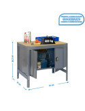 Banco trabajo 842x910x610 SIMONWORK BT0 CABINET 900 GRIS/MAD marca SIMONRACK