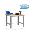 Banco trabajo 865x1200x750 SIMONWORK BT6 MDF 1200x750 GRIS/MADERA marca SIMONRACK