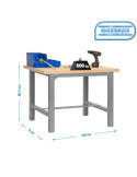 Banco trabajo 865x1800x750 SIMONWORK BT6 MDF 1800x750 GRIS/MADERA marca SIMONRACK