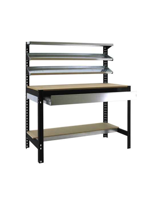 Banco trabajo 1445x910x610 SIMONWORK BT1 BOX 900 ANTRACITA/MADERA marca SIMONRACK