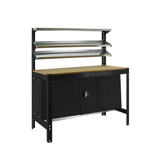 Banco trabajo 1555x1210x760 SIMONWORK BT1 CABINET 1200 ANTRACITA/MADERA marca SIMONRACK