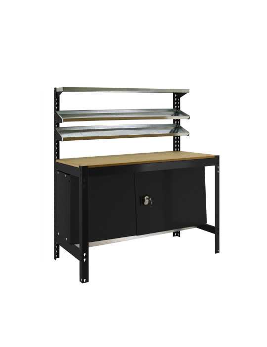 Banco trabajo 1555x1210x760 SIMONWORK BT1 CABINET 1200 ANTRACITA/MADERA marca SIMONRACK