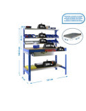 Banco trabajo 1445x1210x610 SIMONWORK BT1 BOX 1200 AZUL/MADERA marca SIMONRACK