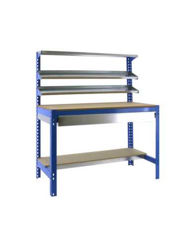 Banco trabajo 1445x1210x610 SIMONWORK BT1 BOX 1200 AZUL/MADERA marca SIMONRACK 2