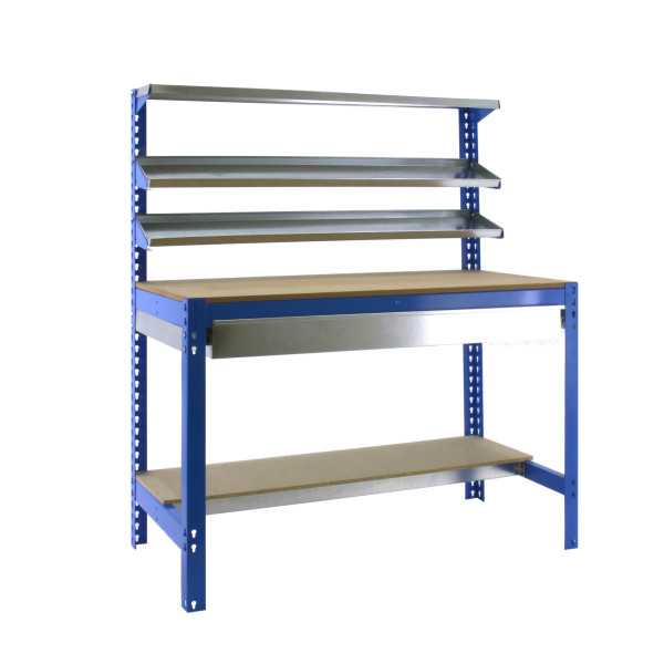 Banco trabajo 1445x1210x610 SIMONWORK BT1 BOX 1200 AZUL/MADERA marca SIMONRACK