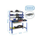 Banco trabajo 1445x1510x760 SIMONWORK BT1 BOX 1500 AZUL/MADERA marca SIMONRACK