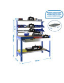 Banco trabajo 1445x910x610 SIMONWORK BT1 BOX 900 AZUL/MADERA marca SIMONRACK