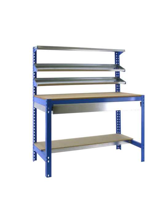 Banco trabajo 1445x910x610 SIMONWORK BT1 BOX 900 AZUL/MADERA marca SIMONRACK