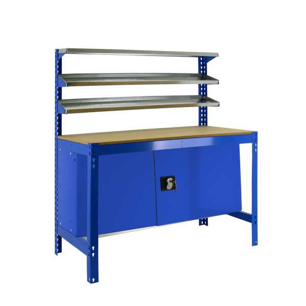 Banco trabajo 1555x1210x760 SIMONWORK BT1 CABINET 1200 AZUL/MADERA marca SIMONRACK