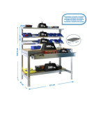 Banco trabajo 1445x1210x610 SIMONWORK BT1 BOX 1200 GALVA/MADERA marca SIMONRACK