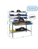 Banco trabajo 1445x1510x760 SIMONWORK BT1 BOX 1500 GALVA/MADERA marca SIMONRACK