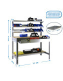 Banco trabajo 1445x1510x760 SIMONWORK BT1 BOX 1500 GRIS/MADERA marca SIMONRACK