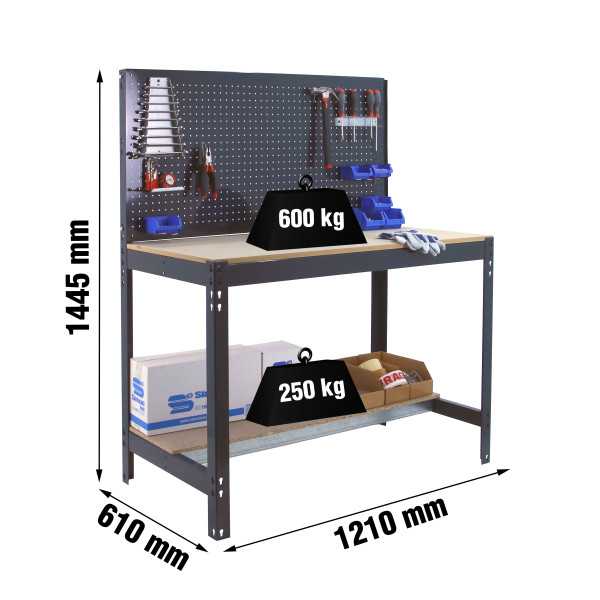 Banco trabajo 1445x1210x610 SIMONWORK BT2 1200 ANTRACITA/MADERA marca SIMONRACK