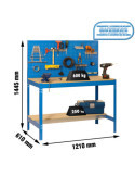 Banco trabajo 1445x1210x610 SIMONWORK BT2 1200 AZUL/MADERA marca SIMONRACK