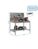 Banco trabajo 1445x1510x610 SIMONWORK BT2 1500 GALVA/MADERA marca SIMONRACK